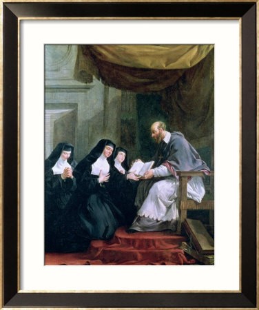 3130033~St-Francois-de-Sales-Giving-the-Rule-of-the-Visitation-to-St-Jeanne-de-Chantal-Affiches.jpg